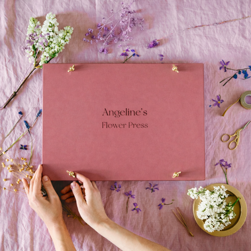 BloomPress – Personalized Old Rose Flower Press Set