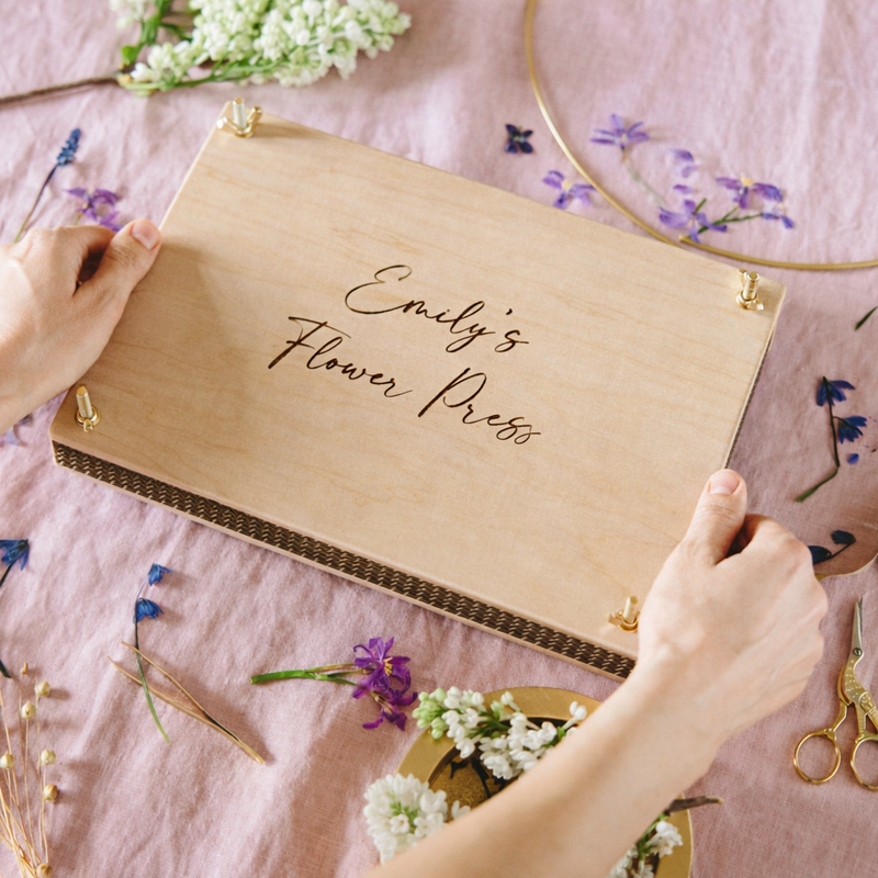 BloomPress – Personalized Plywood Flower Press Set