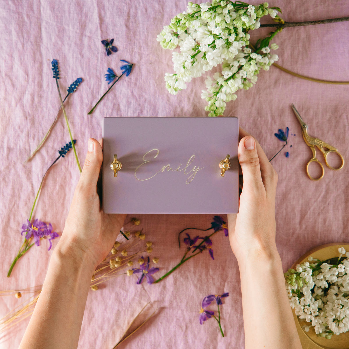 BloomPress – Personalized Lavender Flower Press Set