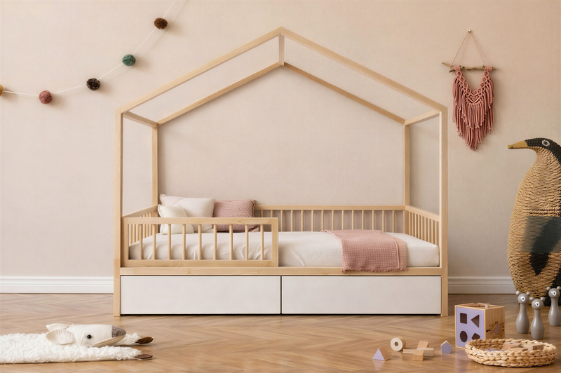StoreNest White Under-Bed Storage Drawers with Wheels & Required Support Legs
