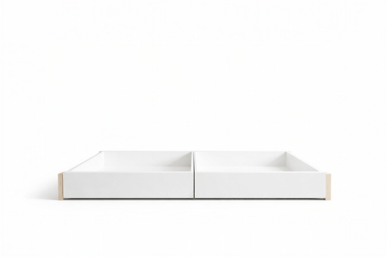 StoreNest White Under-Bed Storage Drawers with Wheels & Required Support Legs