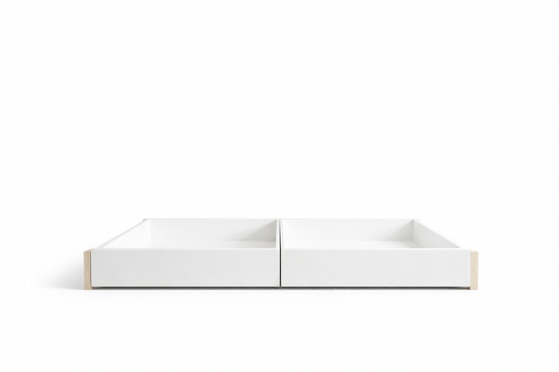 StoreNest White Under-Bed Storage Drawers with Wheels & Required Support Legs