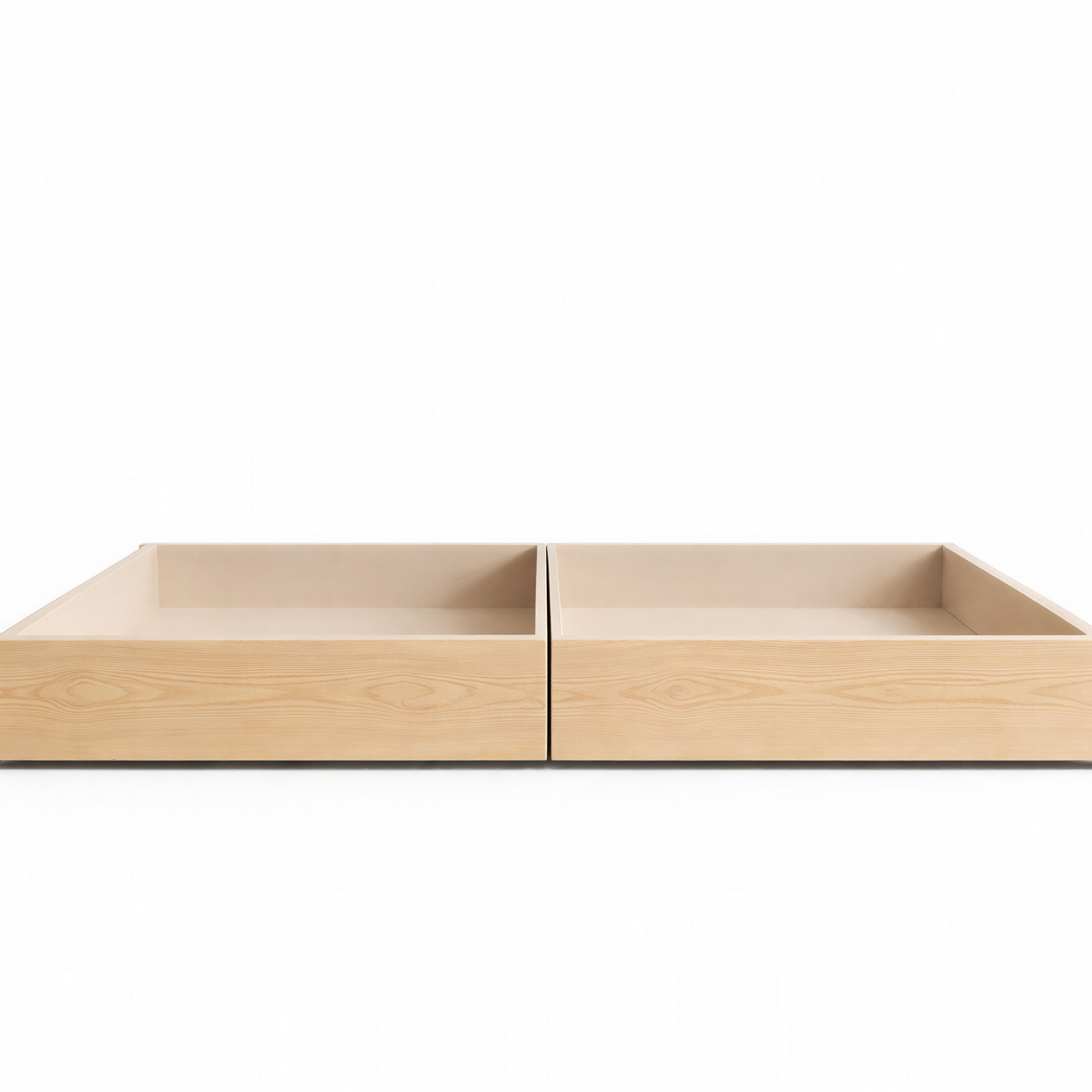 StoreNest Under-Bed Storage Drawers with Wheels & Required Support Legs – Pine Front Panels