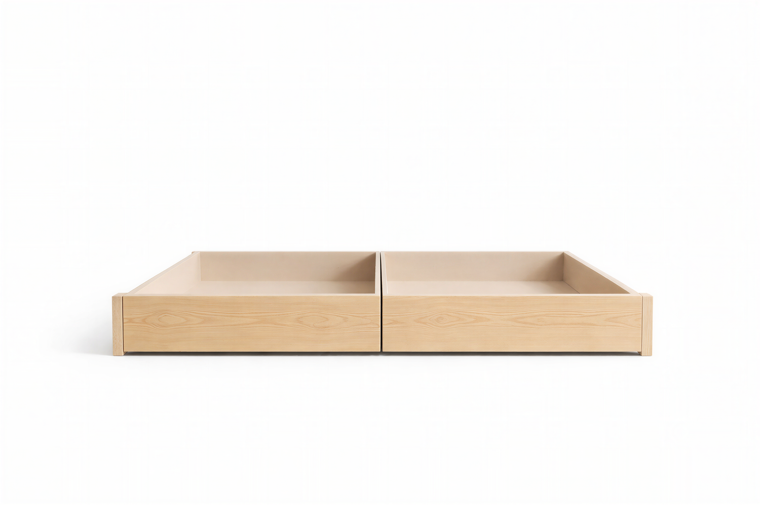 StoreNest Under-Bed Storage Drawers with Wheels & Required Support Legs – Pine Front Panels