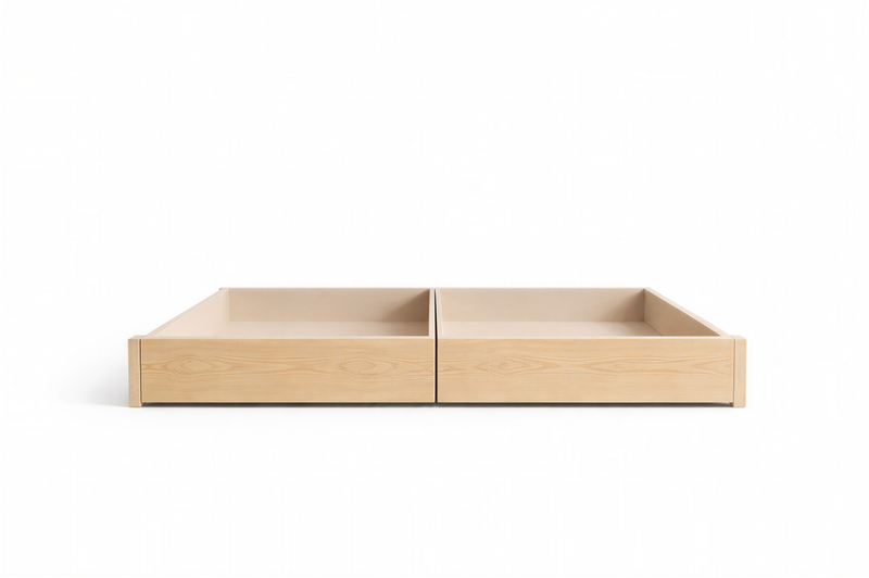 StoreNest Under-Bed Storage Drawers with Wheels & Required Support Legs – Pine Front Panels