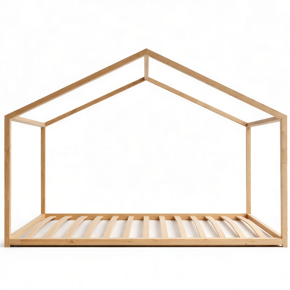 SandDream Montessori Pine House Bed with Slats Included
