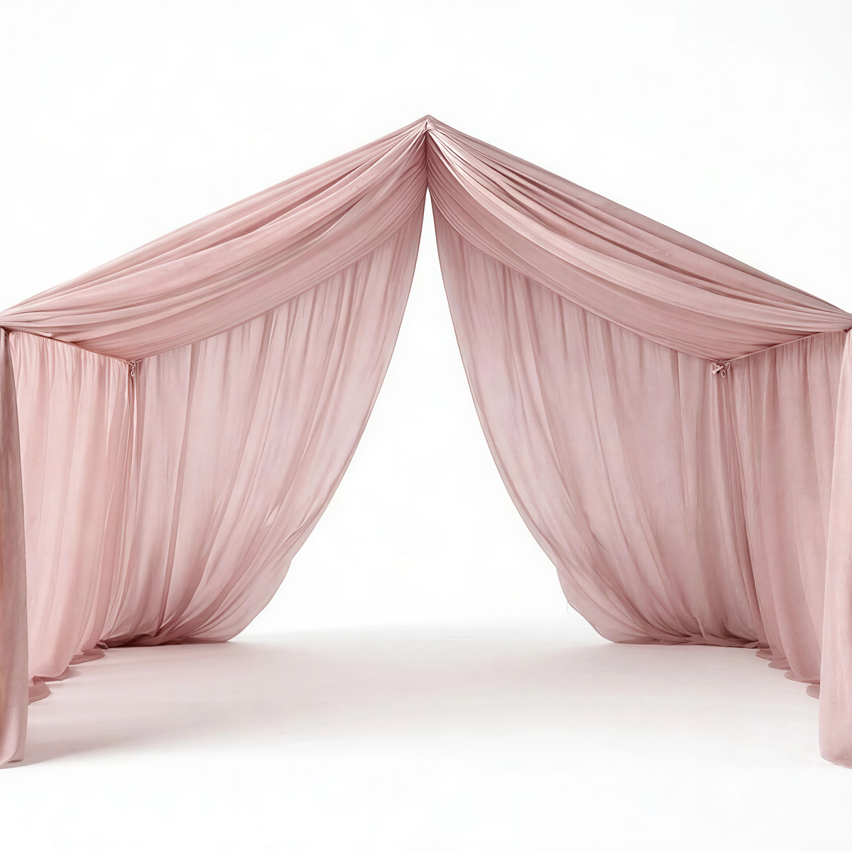 BlushDream Canopy Curtains (Rose) – Linen, Muslin & Tulle Options for SandDream & LittleDream Beds