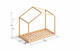 SandDream Montessori Pine House Bed with Slats Included