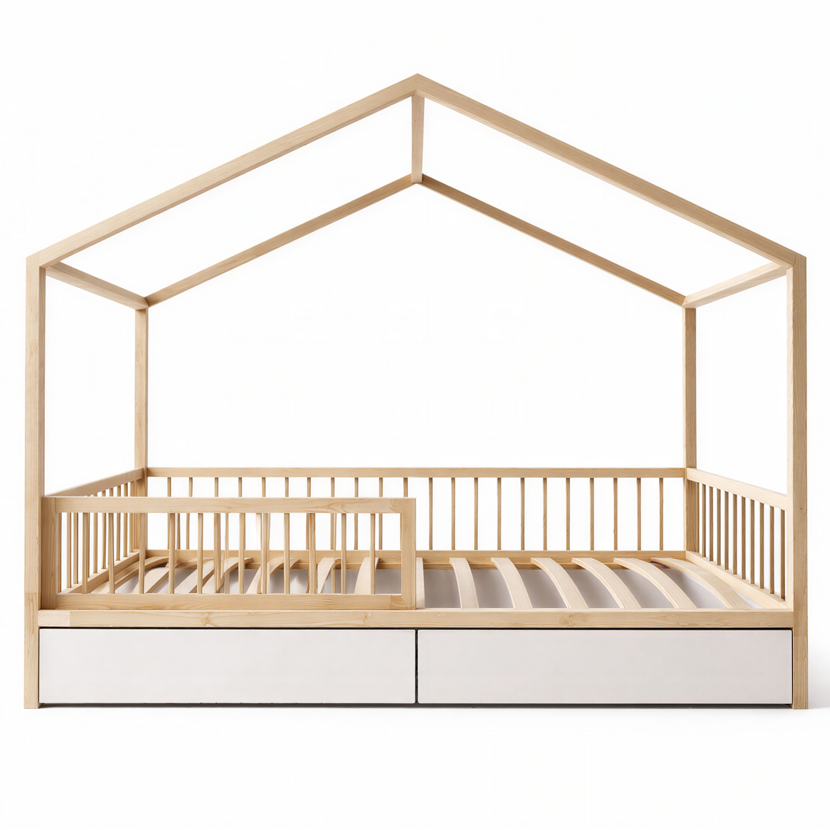 StoreNest White Under-Bed Storage Drawers with Wheels & Required Support Legs