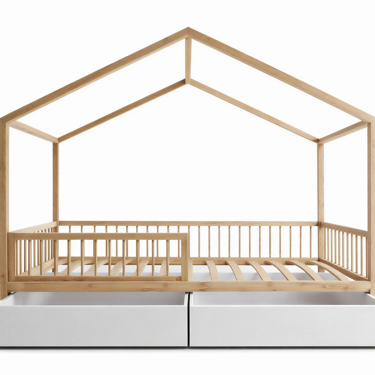 StoreNest White Under-Bed Storage Drawers with Wheels & Required Support Legs