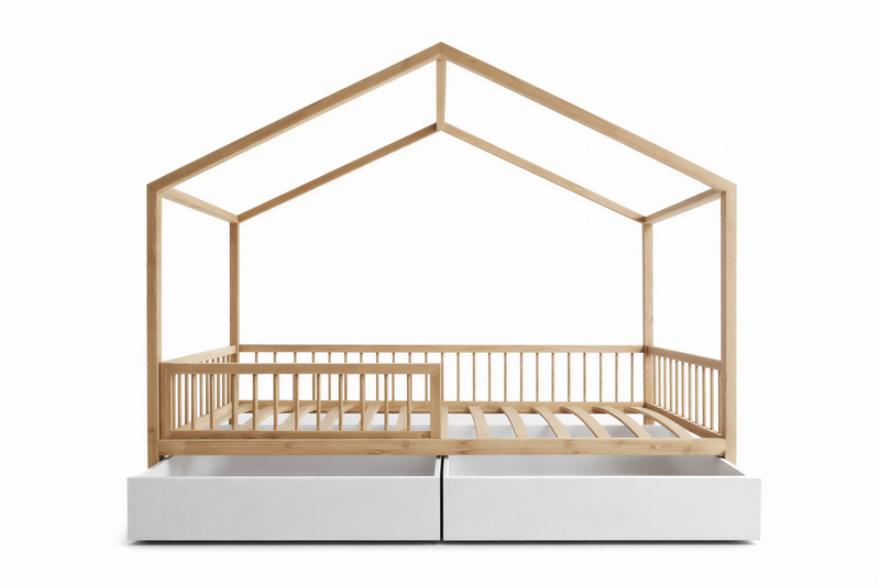 StoreNest White Under-Bed Storage Drawers with Wheels & Required Support Legs